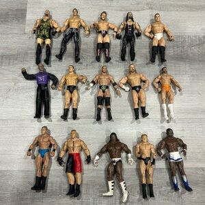 WWE figure LOT of 15! Mattel & Jakks! Damaged lot. Please read description.